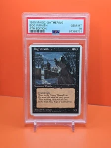 ⚫️⚫️⚫️ 1995 Magic The Gathering BOG WRAITH 4ª EDICIÓN PSA 10 💎COMO NUEVO POP 2⚫️⚫️⚫️ - Imagen 1 de 2
