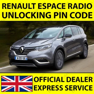 ✅RENAULT ESPACE CAR RADIO NAVIGATION UNLOCKING PIN CODE FOR ALL MODELS✅ - Picture 1 of 6