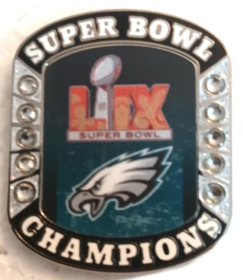 Prendedores Eagles RARO Philadelphia Eagles Super Bowl 59 Campeón Anillo Estilo Equipo Pin Foto 1 de 3