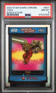 YODA 2024 Topps Star Wars Chrome Bonus Stage #d /50 1:8 Case SSP PSA - Picture 1 of 2
