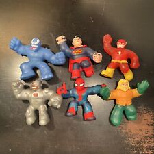 6x Marvel DC Heroes of Goo Jit Zu 4.5” Squishy Figures Used Superman Venom Flash