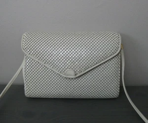 De Colección Whiting and Davis Crema Metal Malla Sobre Cartera Bandolera Bolso de Hombro MCM - Imagen 1 de 10