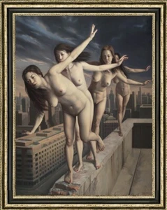 Handmade Original Oil Painting art Chinese female nude girl on canvas 30"X40" - Picture 1 of 3