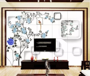 3D Simple Flower K9568 Wallpaper Mural Self-adhesive Removable Sticker Kay - Picture 1 of 11