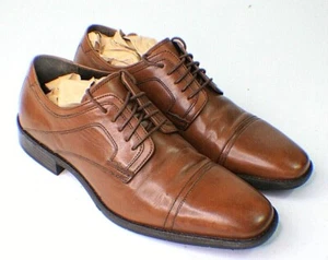 Johnston & Murphy Men's Dress Shoe Brown Sz.11.5M Larsey Cap Toe Lace Up 20 1276 - Picture 1 of 6