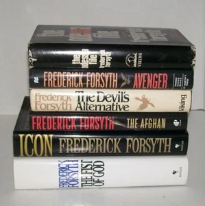 lot 6 Frederick Forsyth Icon Fist of God Avenger Odessa File Devil's HCDJ VGC - Picture 1 of 3