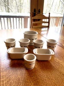Longaberger Christmas Holly Votives, Toothpick Holder, Sweetener Holders, Crock - Picture 1 of 7
