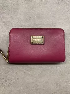 Michael Kors Essential Zip Wallet For Apple Iphone Pink Used Excellent Condtion - Picture 1 of 11