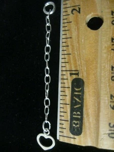 Extensores 2" - Pulsera/Collar Plata de Ley 925 Extensión CORAZÓN EN UN EXTREMO - Imagen 1 de 8