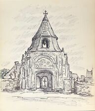 Daoulas Vorbau Der Glockenturm Alt Kirche Bretagne Finistère Um 1977
