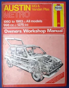 Haynes Owners Workshop Manual Austin MG & VP Metro 1980 -1983 998/1275 (1712) - Picture 1 of 1
