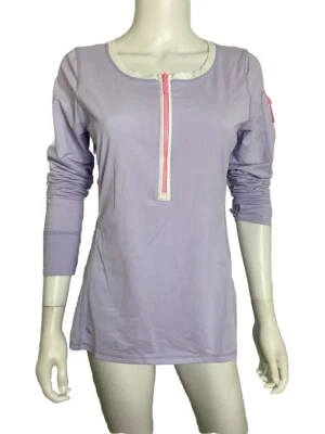 Lilly Pulitzer Mujer TOP Popover Luxletic Talla Mediana Lillac Púrpura Cremallera Foto 1 de 4