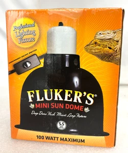 Fluker's Professional Lighting Fixture Deep Dome Mini Sun Dome Lamp 100 Watt - Picture 1 of 10