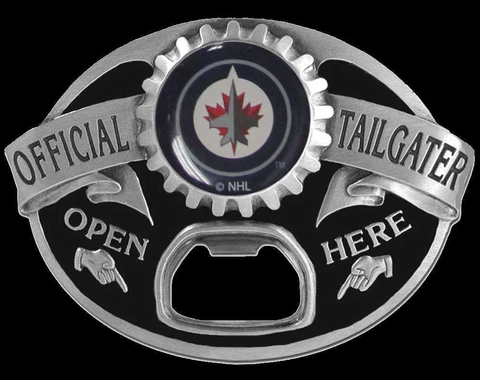 WINNIPEG JETS TAILGATER BOTTLE OPENER BELT BUCKLE NEW! Cover