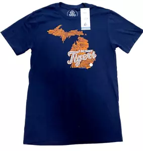 Detroit Tigers T Shirt MEDIUM 100% Recycled Material MADE IN USA RARE PRINT NEW - Picture 1 of 5