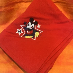 Mickey Mouse Disney Store Red Fleece Blanket 60” X 50” - Picture 1 of 4