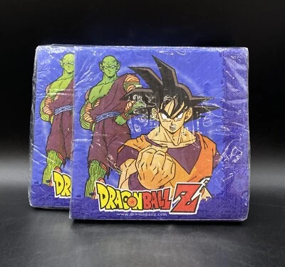 DRAGON BALL Z 派对餐巾纸生日派对用品大号 13 英寸甜点套装 2 件全新 — 第 1/3 张图片