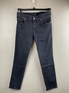 Armani Collezioni Women's Skinny Jeans Size 30 Black Tapered Crop - Picture 1 of 12