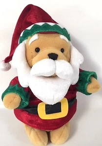 Holiday Santa Winnie The Pooh 8in Plush Mini Disney Store Bear Xmas Red Suit - Bild 1 von 6