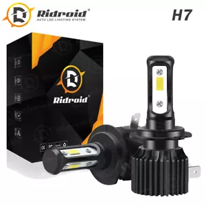 Kit de bombillas de faros LED RIDROID H7 6000K súper blancas 8000LM haz alto o bajo - Imagen 1 de 12