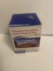 Epson Premium Semi Gloss Photo Paper 4" Roll 26’ -S041329 Open Box - Picture 1 of 8
