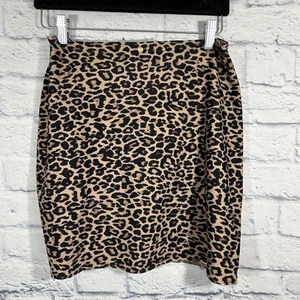 NWT Victoria’s Secret Women’s Swim Leopard Print Cover Up Skirt M/L Tan Black - Picture 1 of 6