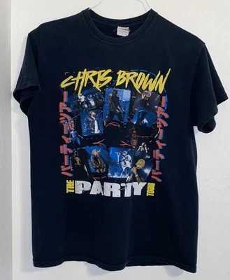 Camiseta Chris Brown The Party Tour Concierto Rap Gráfica Talla Mediana Foto 1 de 4
