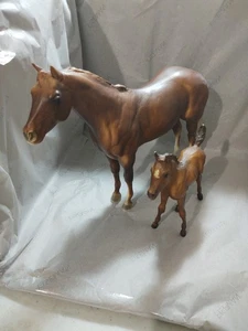 2 Vintage Breyer Horse #03 Baby An Mother Matte 1960s - Picture 1 of 15