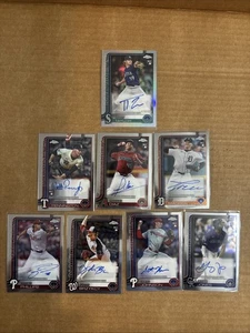 2025 Topps Chrome Baseball Rc Auto Lot (8) Taylor /499 Madden Jones Diaz Johnson - Picture 1 of 1