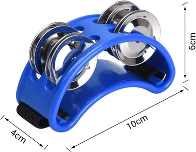 Panderetas de pie con jingles instrumento de percusión para bailar Foto 1 de 4