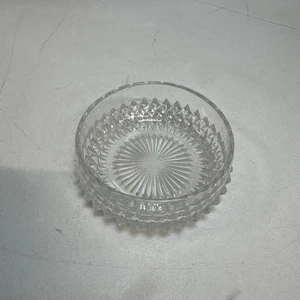 Vintage Indiana Clear Glass Diamond Point 4” Trinket Dish - Picture 1 of 6