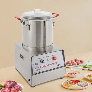 Máquina picadora de alimentos eléctrica comercial de acero inoxidable de 15 L  - Imagen 1 de 20
