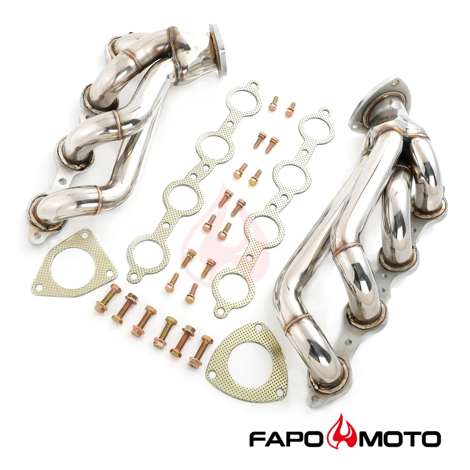 FAPO Shorty Headers para 03-06 Tahoe Yukon Silverado Sierra Suburban Escalade 6.0 - Imagem 1 de 4