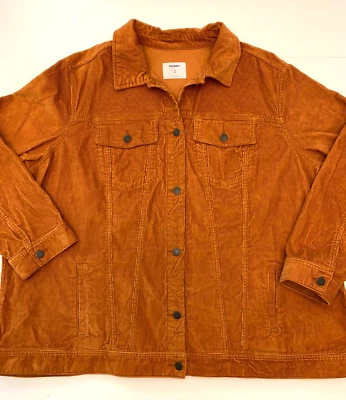 Old Navy Corduroy Jacket Womens 4X Plus Trucker Shacket Button Relaxed Cotton - Image 1 of 4