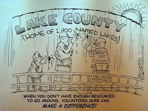 Bill Landis Original Cartoon Kunst The Villages Daily Sun 2007 Lake County - Bild 1 von 1