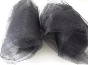 Black Tulle Fabric Stiff Netting Mesh Dance Tutu Costume 50x 2 Separate Yards - Picture 1 of 4