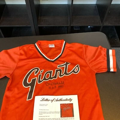 RARE Carl Hubbell "Hall Of Fame 1947" Signed New York Giants Jersey PSA DNA COA - Image 1 of 4