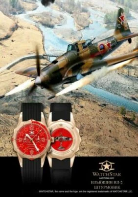 WATCHSTAR SEGUNDA GUERRA MUNDIAL RUSO STURMOVIK "FLYINGTANK" CRONÓGRAFO AUTOMÁTICO ADN Foto 1 de 4