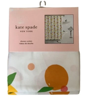 KATE SPADE New York Citrus and Print Dot Shower Curtain 72X72 Foto 1 de 4