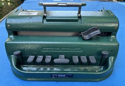 Perkins Classic Brailer Perkins School for The Blind Excellent! Rare Green! - Image 1 of 4