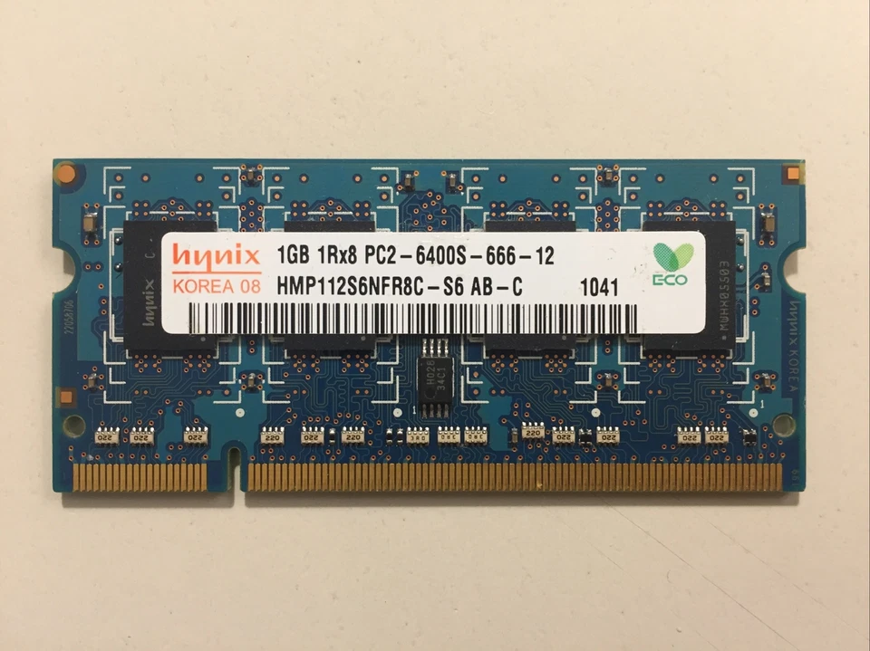 Ram sodimm 1gb ddr2 800mhz 6400S Hynix HMP112S6NFR8C-S6 per notebook - Immagine 1 di 1