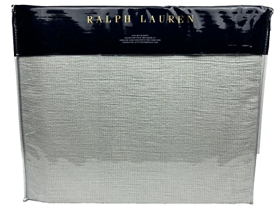 Ralph Lauren KING Rhys Grey Linen Cotton Bed Blanket Coverlet Waffle Pattern - Image 1 of 4