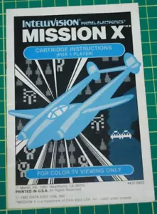 Mattel Intellivision Game Manual: Mission X - Picture 1 of 2