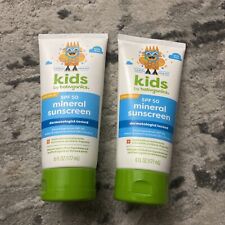 Lot Of 2 Kids by Babyganics Mineral Sunscreen SPF 50 6oz ea Exp 04/2025+
