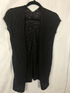 Eileen Fisher Brown Women's Petite Size: S Solid Print Sleeveless Cardigan - Picture 1 of 5