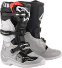 Alpinestars Tech 7S Youth Boots - 2015017-1829-6 Black/Silver/White/Gold Size 6