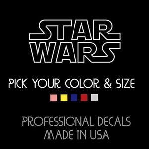 STAR WARS LOGO FORCE JEDI AUFKLEBER VINYL ABZIEHBILD AUTOFENSTER HERGESTELLT IN DEN USA  - Bild 1 von 3