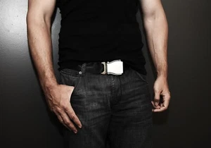 Original  Flugzeuggürtel by FlapsFive - black  glänzend | matt | klassik - Bild 1 von 12