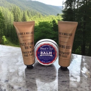 Trader Joe's Head to Toe Moisturizing Balm and Beard Balm + Men’s Shaving Kit - Picture 1 of 11