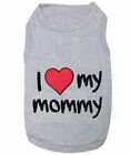 Cute Love Mommy Daddy Dog Shirt Summer Vest Costume Apparel TShirt for Pet Puppy